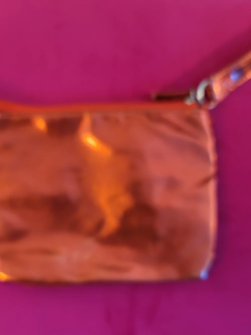 Red Sequin Heart Wristlet Pouch with Rainbow Flip Sequins